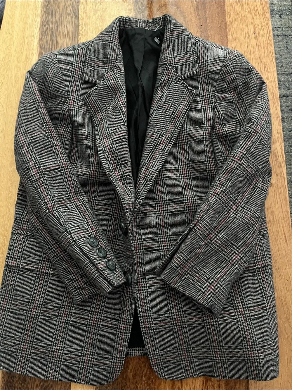 Talbots toddler suit jacket houndstooth plaid blazer kids 5, wool